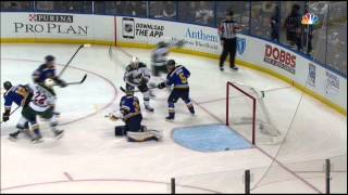 Marco Scandella broken stick slapper goal 21 Minnesota Wild vs St Louis Blues April 18 2015 NHL [upl. by Iznik]