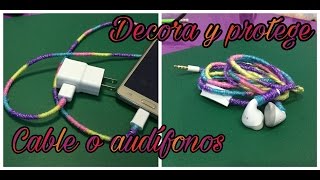 DECORA y PROTEGE tus AUDÍFONOS y cable USB [upl. by Assetan]