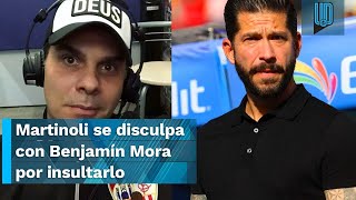 Christian Martinoli reconoció su error con Benjamín Mora por insultarlo quotEl único pend fui yo [upl. by Brietta]