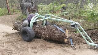 Logrite  Future Forestry Products Log Arch in use to harvest red oak [upl. by Alexandra920]