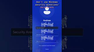 DO NOT use Windows Security Questions windows endermanch [upl. by Averil]