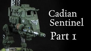 How to paint Imperial Guard Cadian Sentinel Tanks and Vehicles pt1 [upl. by Ettezoj]