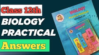 12th Biology Practical Book Answers  Biology Practical Class 12th HSC [upl. by Oicneconi]