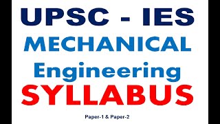 ies exam syllabus for mechanical engineering ies exam pattern ies mechanical syllabus strategy [upl. by Loy]