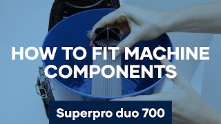 How to Fit Machine Components  Superpro duo 700 Backpack Vacuum  Pacvac Product Training Video [upl. by Reames]