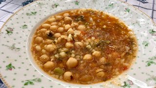 Discover fregula pasta with chickpeas su succu  Pasta Grannies [upl. by Ahsenev]