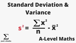 Variance and Standard Deviation  ALevel Maths Statistics [upl. by Adihsar]