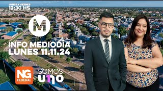 🟠EN VIVO NG FEDERAL  INFO MEDIODÍA  LUNES 11112024📺 [upl. by Nerti]