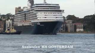 OOSTERDAM auslaufend in Sydney am 21112012 [upl. by Gunzburg]