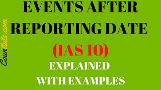 Events after the reporting period IAS 10  Explained with Examples [upl. by Ebanreb362]