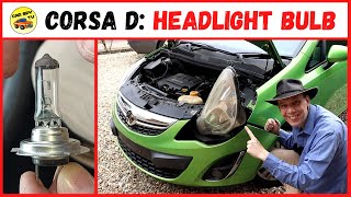 Vauxhall Corsa D How To Replace Headlight Bulb Opel Corsa D [upl. by Scheer]