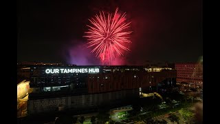 Our Tampines Hub Countdown to 2024 Fireworks 4K HDR [upl. by Aikemaj]