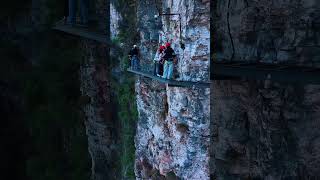 Zhangjiajie Grand Canyon Glass Bridge Bungee Jumping First Person View 33 [upl. by Eeliram]