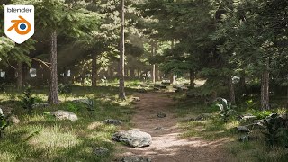 How to Make Evergreen Forests in Blender  Tutorial [upl. by Alvord155]