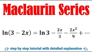 Maclaurin series of ln32x [upl. by Reniti]