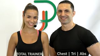 TOTAL TRAINER amp REFORMER Chest Triceps Abs Day [upl. by Danziger]