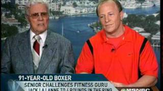 JACK LALANNE DECLINES CHALLENGE TROY ECKONEN and ROLAND FORTIN at MSNBC INTERVIEW [upl. by Ailene192]