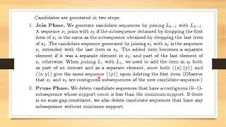 GSP Generalized Sequential Pattern Mining Example [upl. by Dearman]