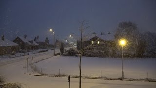 Sneeuw 13 januari 2017 snow in Belgium 4K UHD [upl. by Suhploda]