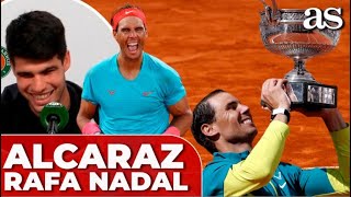 La RESPUESTA de ALCARAZ cuando le preguntan por SUPERAR a NADAL MOMENTAZO [upl. by Jdavie800]