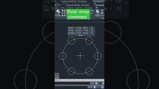 how to use a polar array in AutoCAD autocad autocadtipsandtricks [upl. by Luapleahcim443]