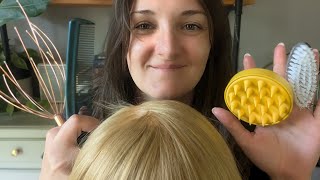 ASMR Scalp massage and Head Scratches [upl. by Sirrap841]