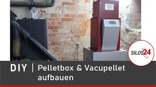 Pelletbox und Saugsystem zusammen aufbauen  so geht´s  silos24 [upl. by Brandtr]