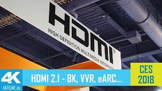 HDMI 21  Was bringt die neue Schnittstelle CES 2018 [upl. by Ennasirk784]