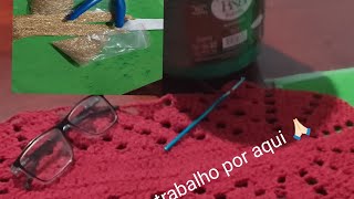 Vem ver o que estou fazendo no meu dia Vlog de produções colar versos crochê 🫣😁 [upl. by Ayerdna]