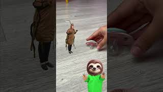 A COCKROACH INSTEAD OF A PACIFIER 🪳 SLOTH REACTS funny sloth [upl. by Ellenwahs871]