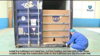 Installation process of special heating pad for container flexitank [upl. by Namqul]