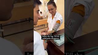 Blood Pressure Measurement Palpatory Methodshortsindia navsari anatomy bloodpressure [upl. by Ellecrag]