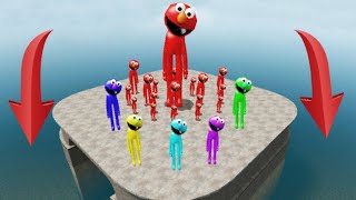 SPARTAN KICKING ELMO FAMILY IN WATER Garrys Mod [upl. by Abert]