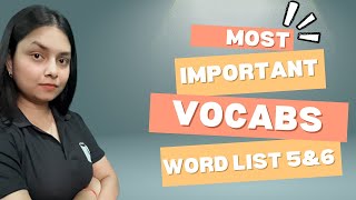 MOST IMPORTANT VOCABS FOR ALL EXAMS  WORD LIST 5 amp 6  BY ANURADHA MAAM  ThePrepZone [upl. by Asserac856]