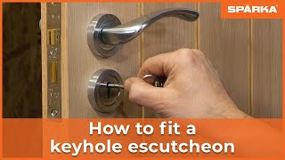 How To Fit a Keyhole Escutcheon [upl. by Nirra]