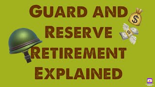 Guard and Reserve Retirement Explained  BRS  HIGH 36 [upl. by Ayotal]