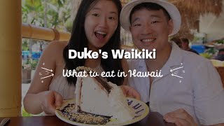 What to eat in Hawaii Oahu ep1  Dukes Waikiki [upl. by Franckot498]