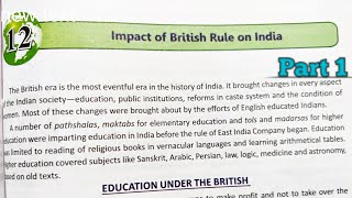 DAV Class 8 SSt  Impact of British Rule on India Part 1 [upl. by Madox]