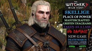 The Witcher 3 DEATH MARCH 42 NO DAMAGE Mastercrafted Griffin Diagrams and More [upl. by Auop]