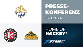 15112024  Pressekonferenz  EHC Klostersee vs ERSC Amberg [upl. by Walls240]