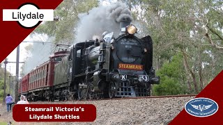 Steamrail Victorias Lilydale Shuttles  ft K153 amp The Tait set [upl. by Eentirb]