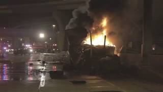 ARFF truck fighting fire on INTERSTATE 20 [upl. by Gruver768]