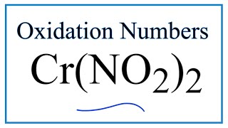 how to find the oxidaton number CrNO22 Chromium II nitrite [upl. by Gemma247]