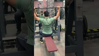 barbell seated behind head military press  shoulderworkout fitness bodybuilding motivation fit [upl. by Otir]