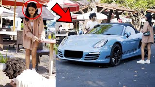 CEWEK INI MELONGO Dianterin Gembel Pulang Naik PORSCHE [upl. by Akeihsal]