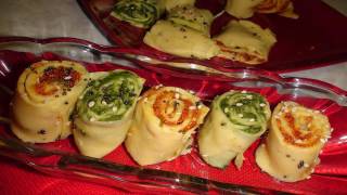 Trirangi Khandvi Video Recipe Tricolor stuffed khandvi Recipe by Bhavna [upl. by Aramad]