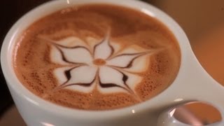 How to Etch a Flower  Latte Art [upl. by Dalli]