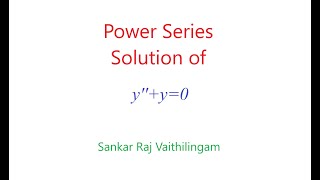 Power Series Solution of a Differential Equation with Variable Coefficients [upl. by Anauqcaj]