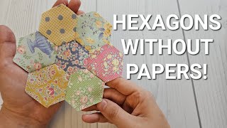 HEXAGONS WITHOUT PAPERS  Hand Piecing Tutorial  EPP [upl. by Euqinamod]