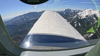 Take off La Cerdanya with Tecnam Sierra neo wing view [upl. by Tenn]